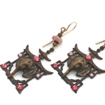 Pachyderm Pagoda Earrings in Pink